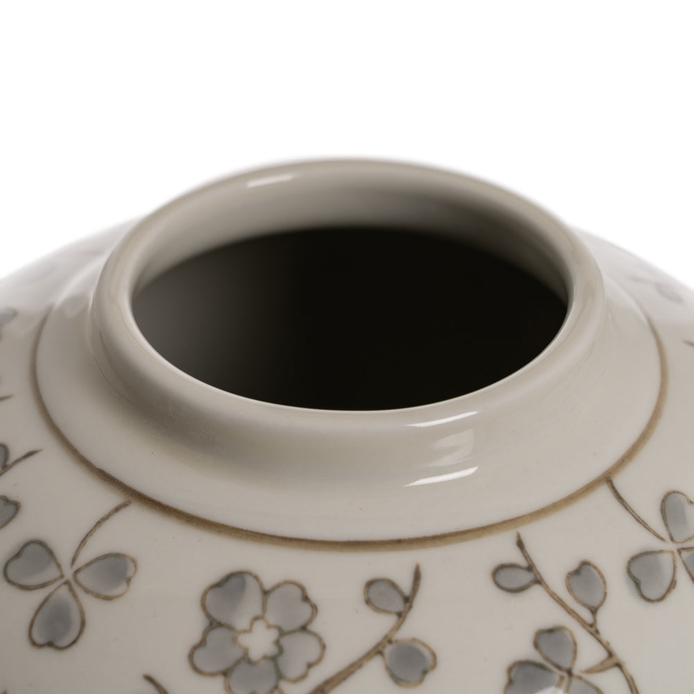 TIBOR BLANCO-GRIS PORCELANA DECORACIÓN 17 X 17 X 19 CM