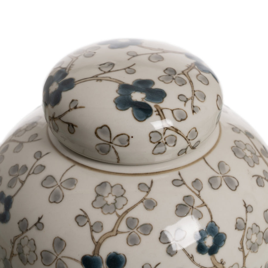 TIBOR BLANCO-GRIS PORCELANA DECORACIÓN 17 X 17 X 19 CM