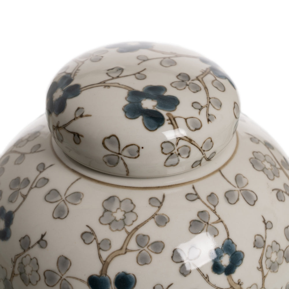 TIBOR BLANCO-GRIS PORCELANA DECORACIÓN 17 X 17 X 19 CM