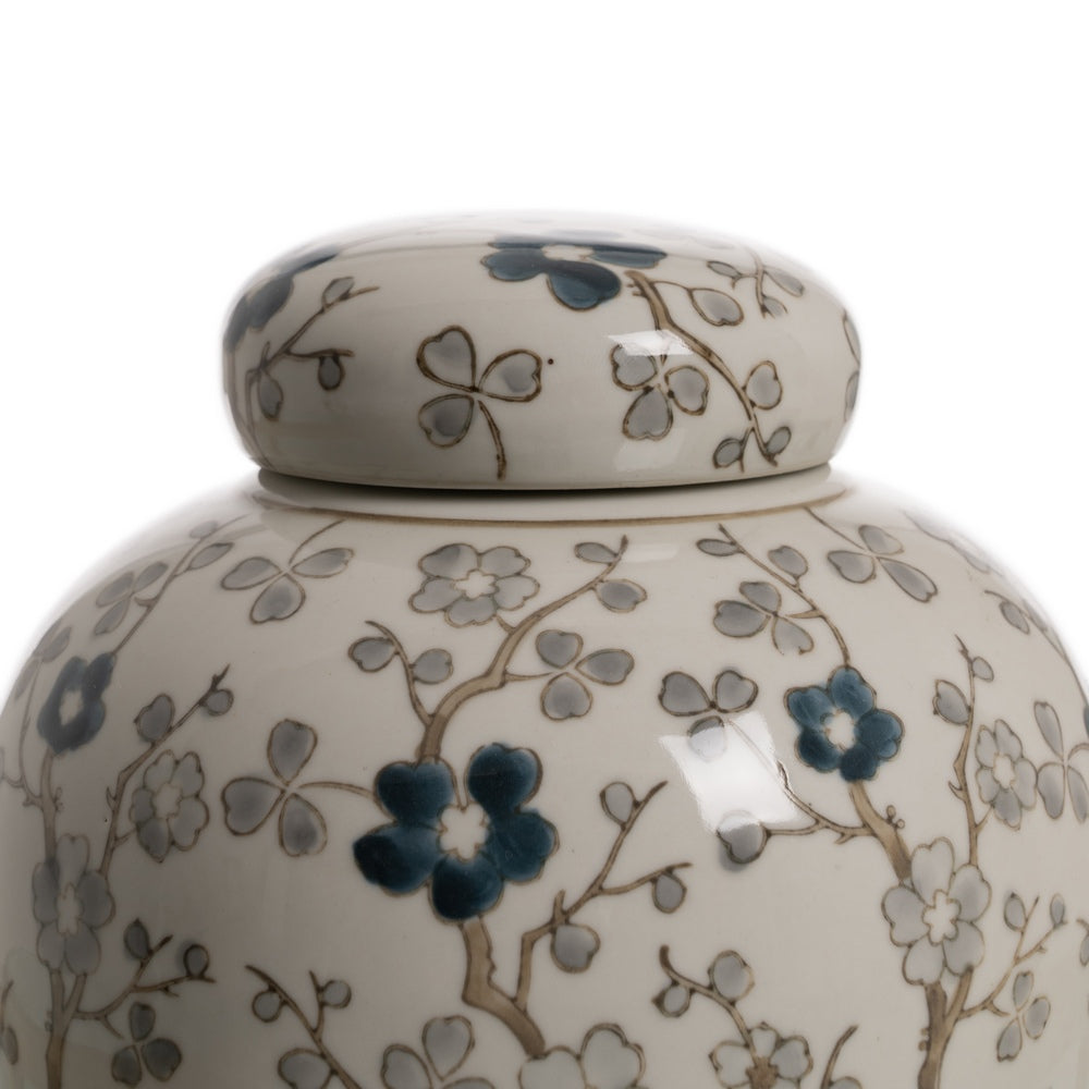 TIBOR BLANCO-GRIS PORCELANA DECORACIÓN 17 X 17 X 19 CM