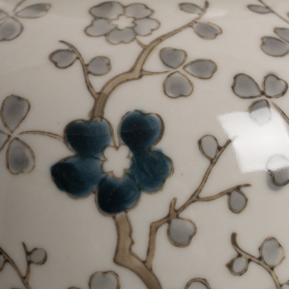 TIBOR BLANCO-GRIS PORCELANA DECORACIÓN 17 X 17 X 19 CM