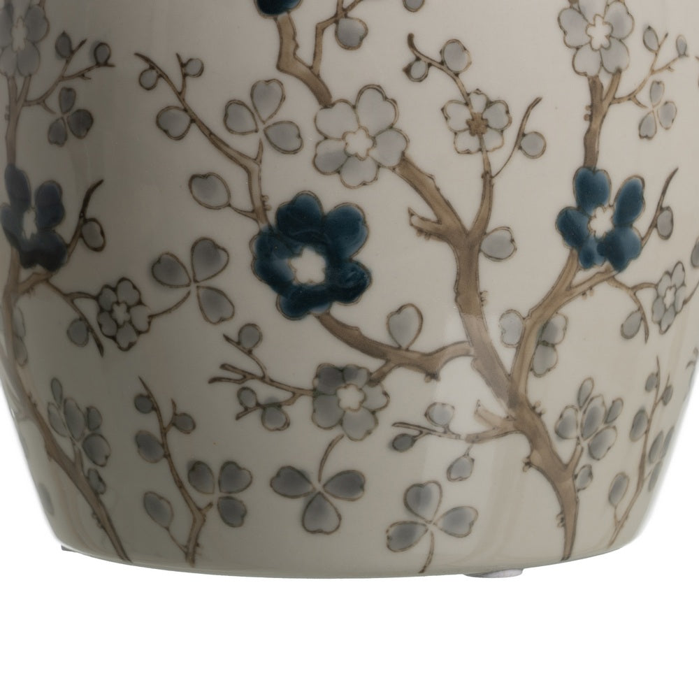 TIBOR BLANCO-GRIS PORCELANA DECORACIÓN 17 X 17 X 19 CM