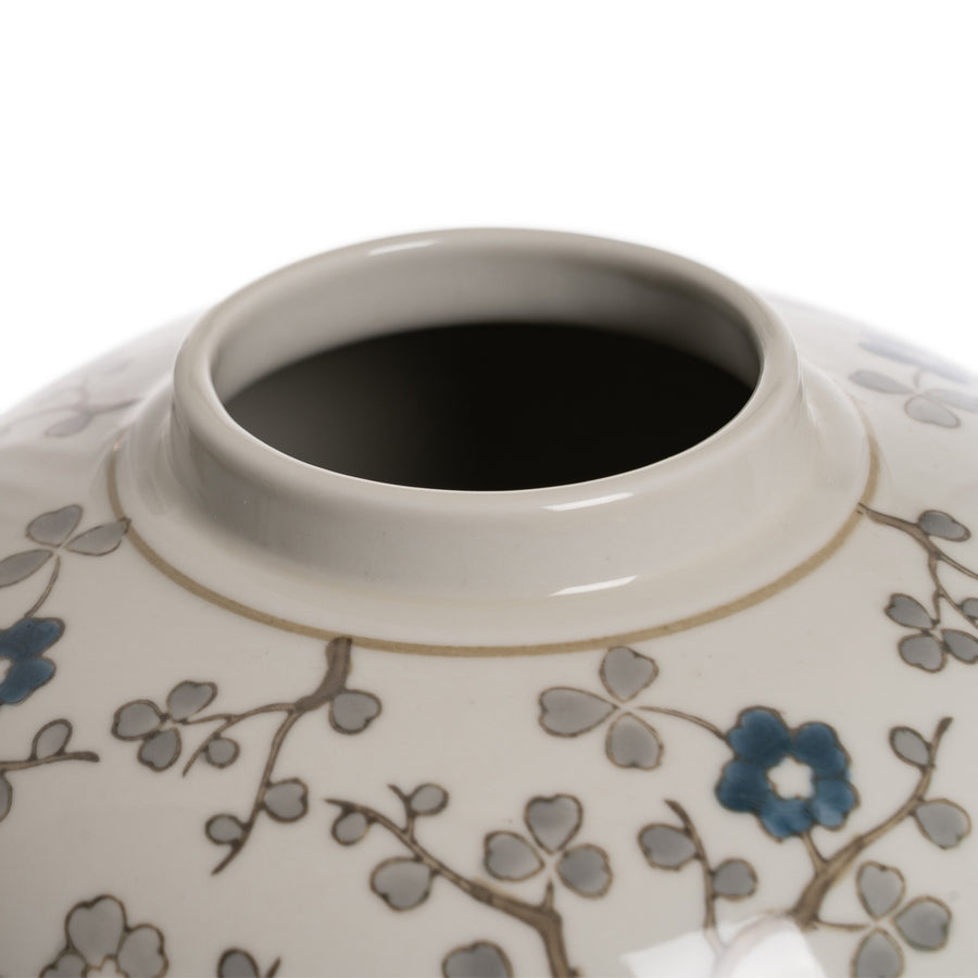 TIBOR BLANCO-GRIS PORCELANA DECORACIÓN 21 X 21 X 24 CM
