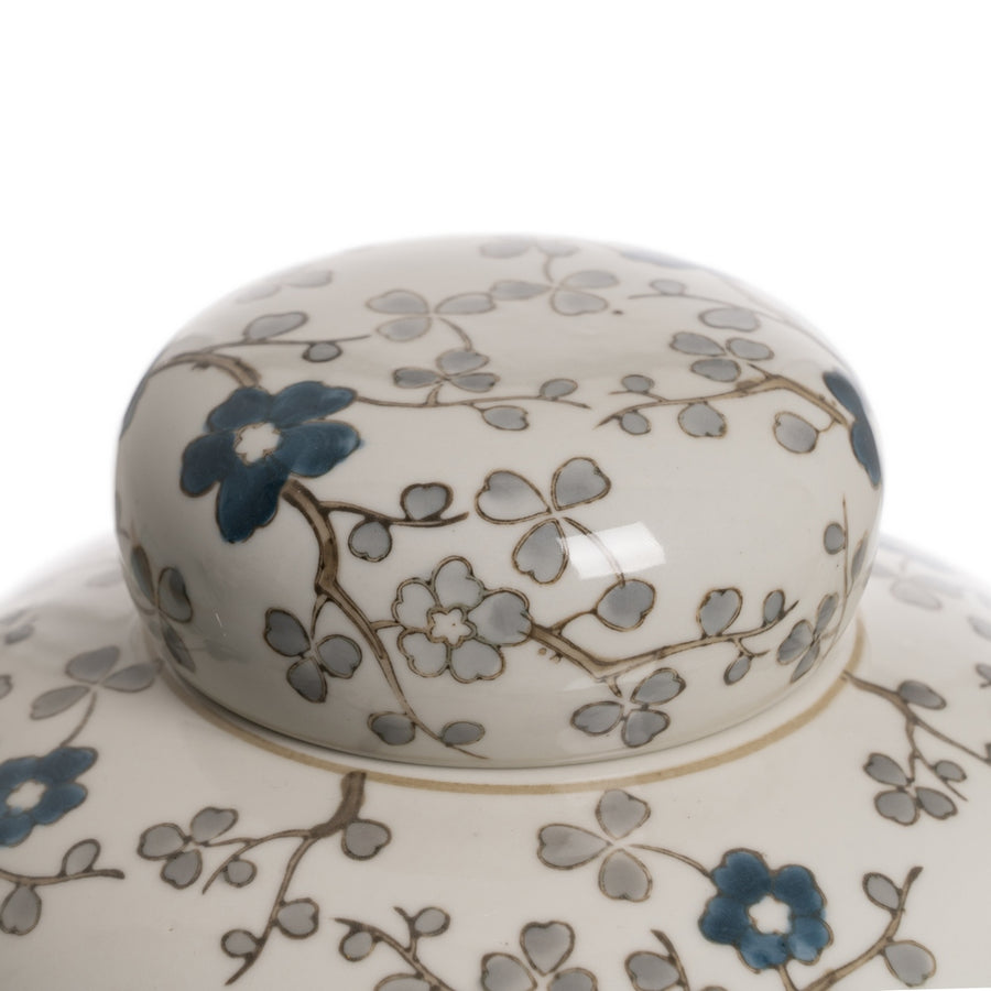 TIBOR BLANCO-GRIS PORCELANA DECORACIÓN 21 X 21 X 24 CM