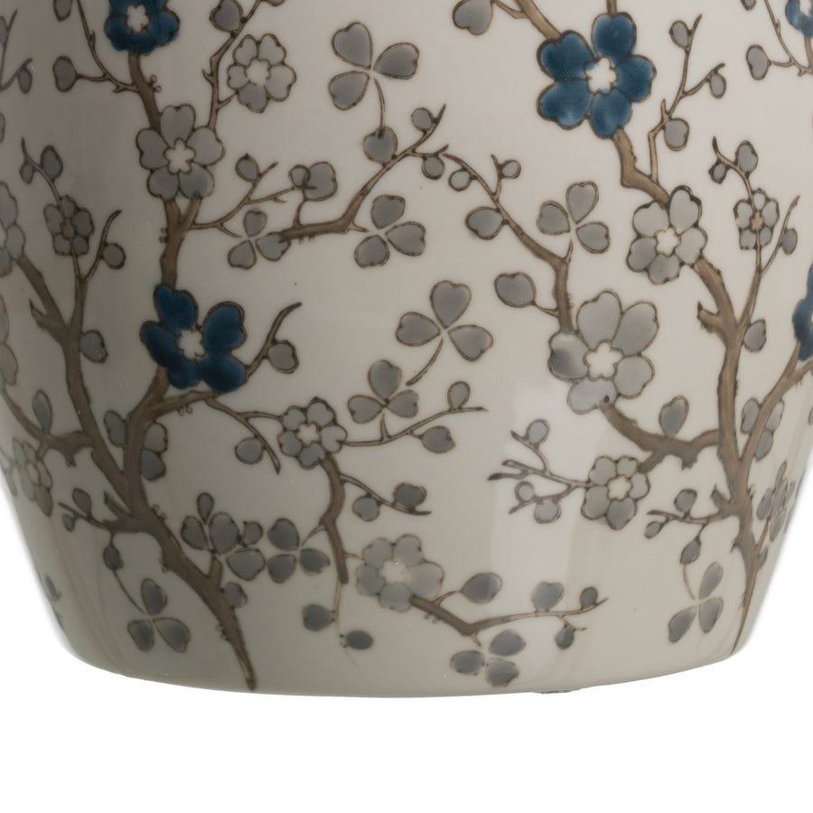 TIBOR BLANCO-GRIS PORCELANA DECORACIÓN 21 X 21 X 24 CM