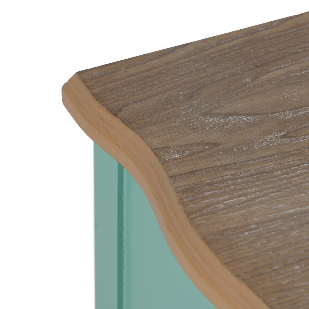 MESITA TURQUESA MADERA 80 X 38 X 65,50 CM