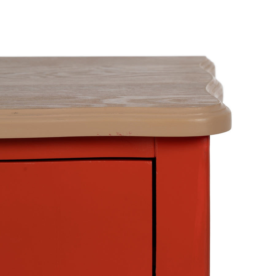 MESITA TERRACOTA MADERA 80 X 38 X 65,50 CM