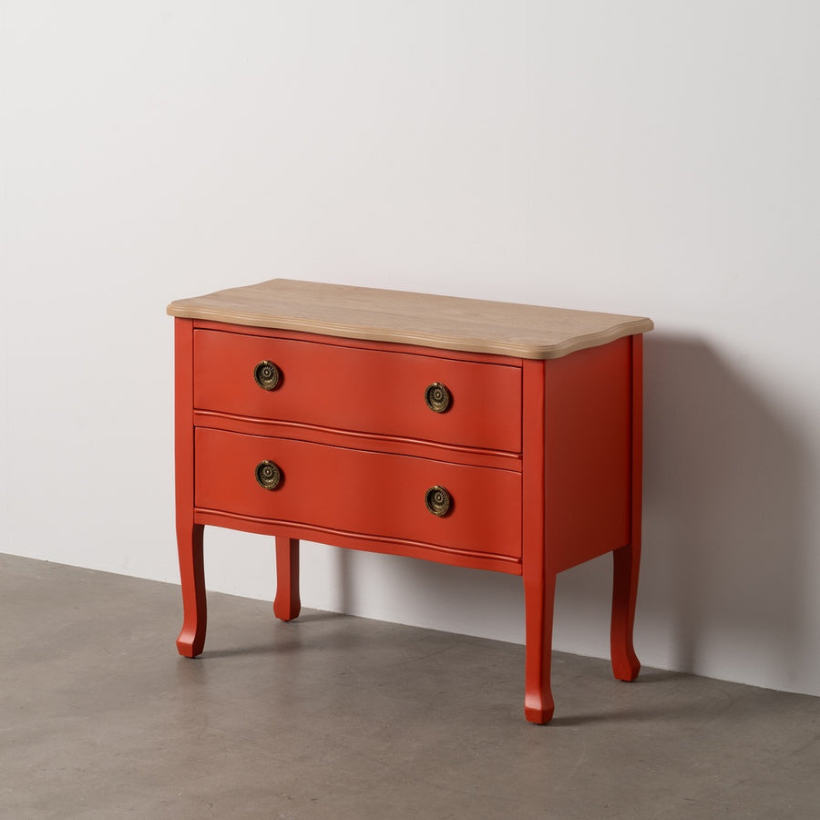 MESITA TERRACOTA MADERA 80 X 38 X 65,50 CM