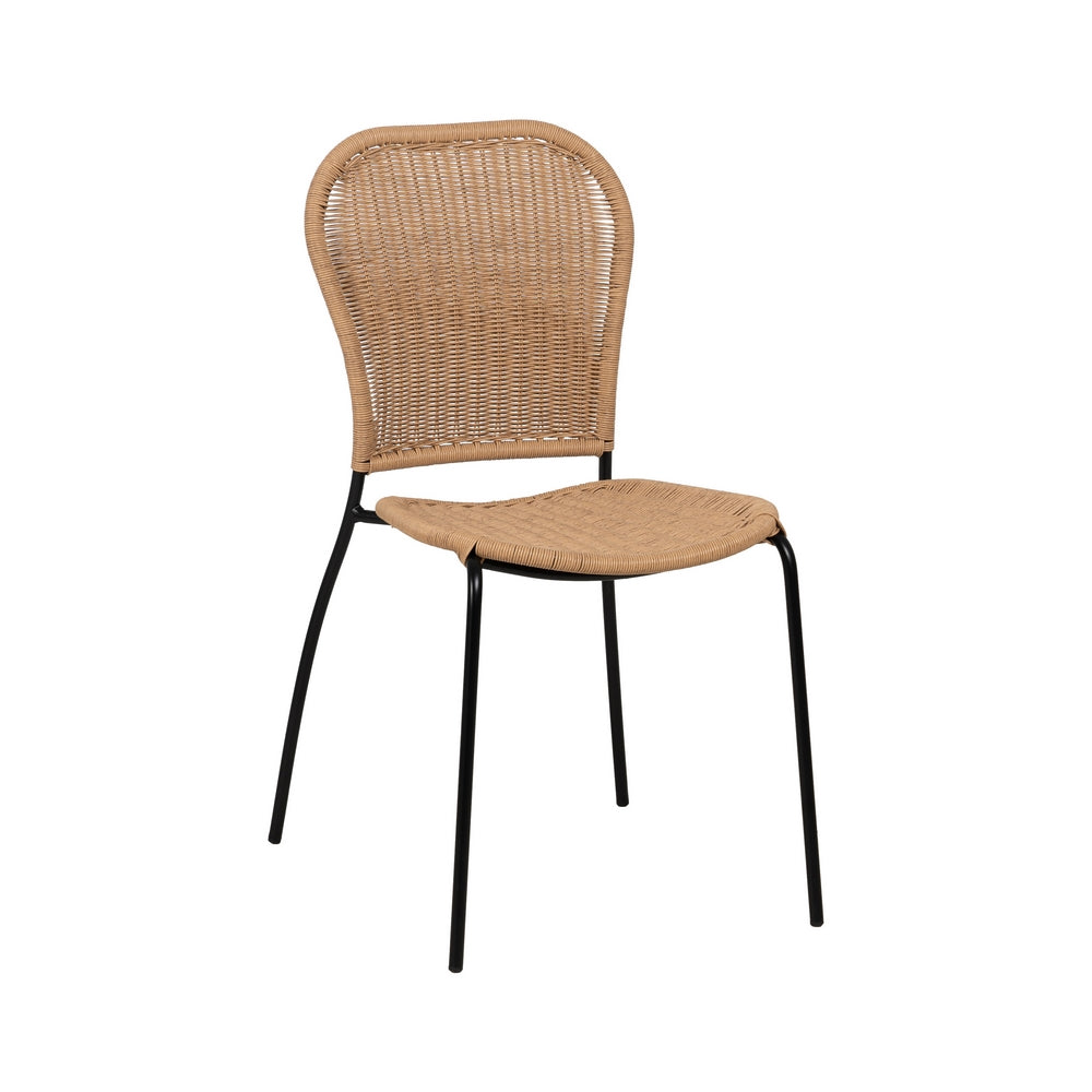 NATURAL CHAIR PE-STEEL LIVING ROOM 48 X 57 X 87 CM