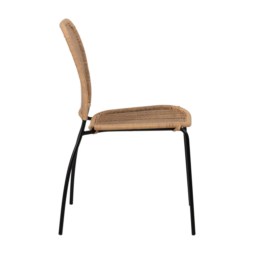 NATURAL CHAIR PE-STEEL LIVING ROOM 48 X 57 X 87 CM