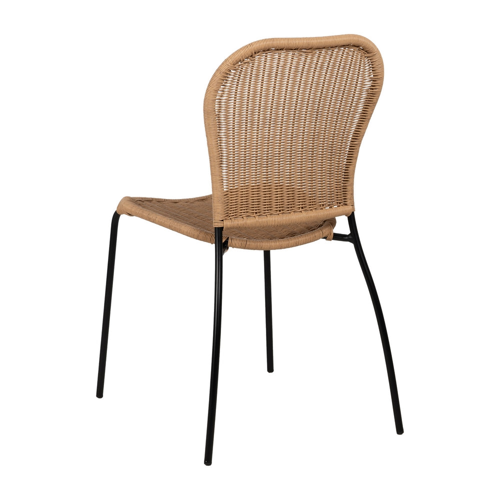 NATURAL CHAIR PE-STEEL LIVING ROOM 48 X 57 X 87 CM
