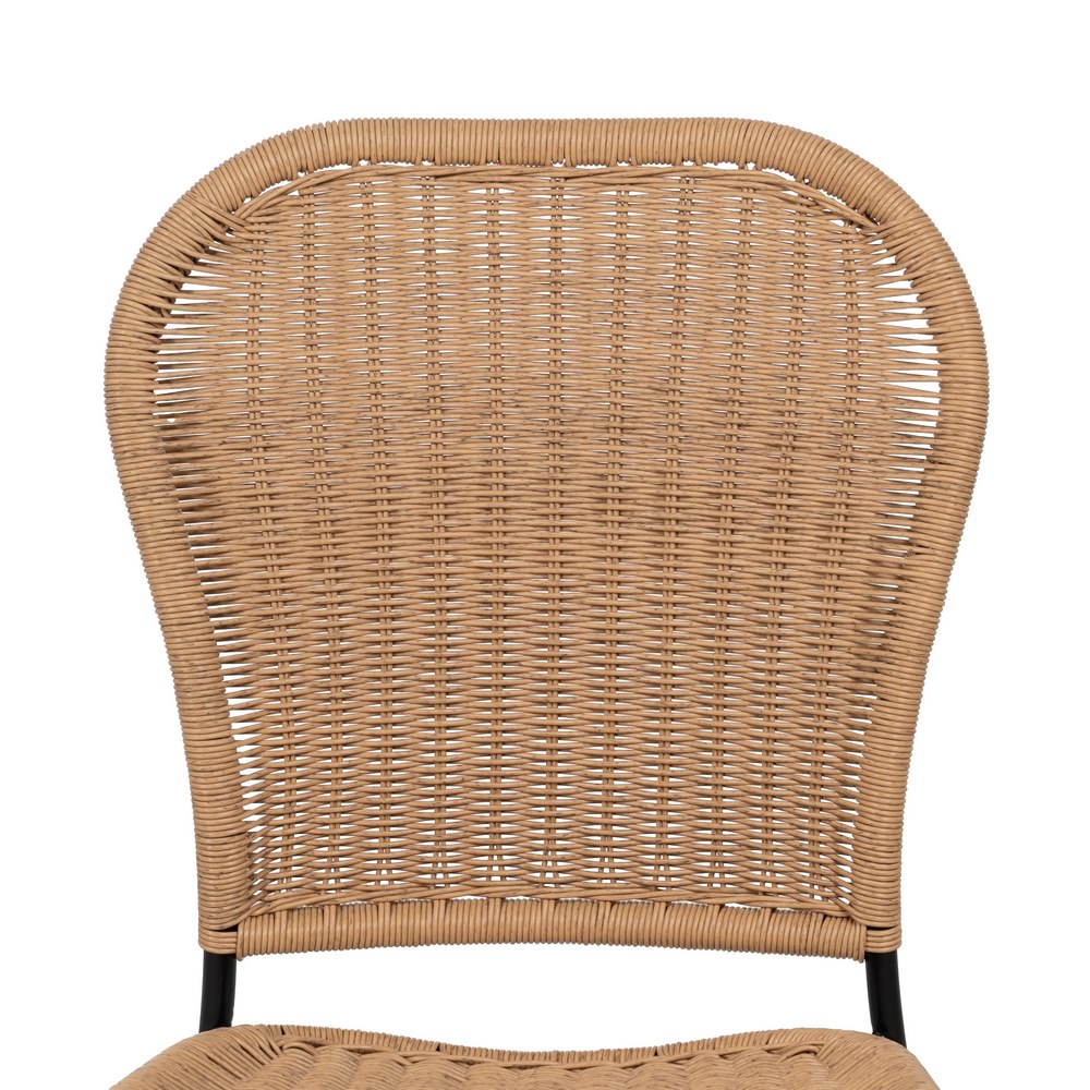 NATURAL CHAIR PE-STEEL LIVING ROOM 48 X 57 X 87 CM