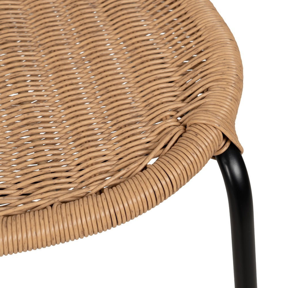 NATURAL CHAIR PE-STEEL LIVING ROOM 48 X 57 X 87 CM