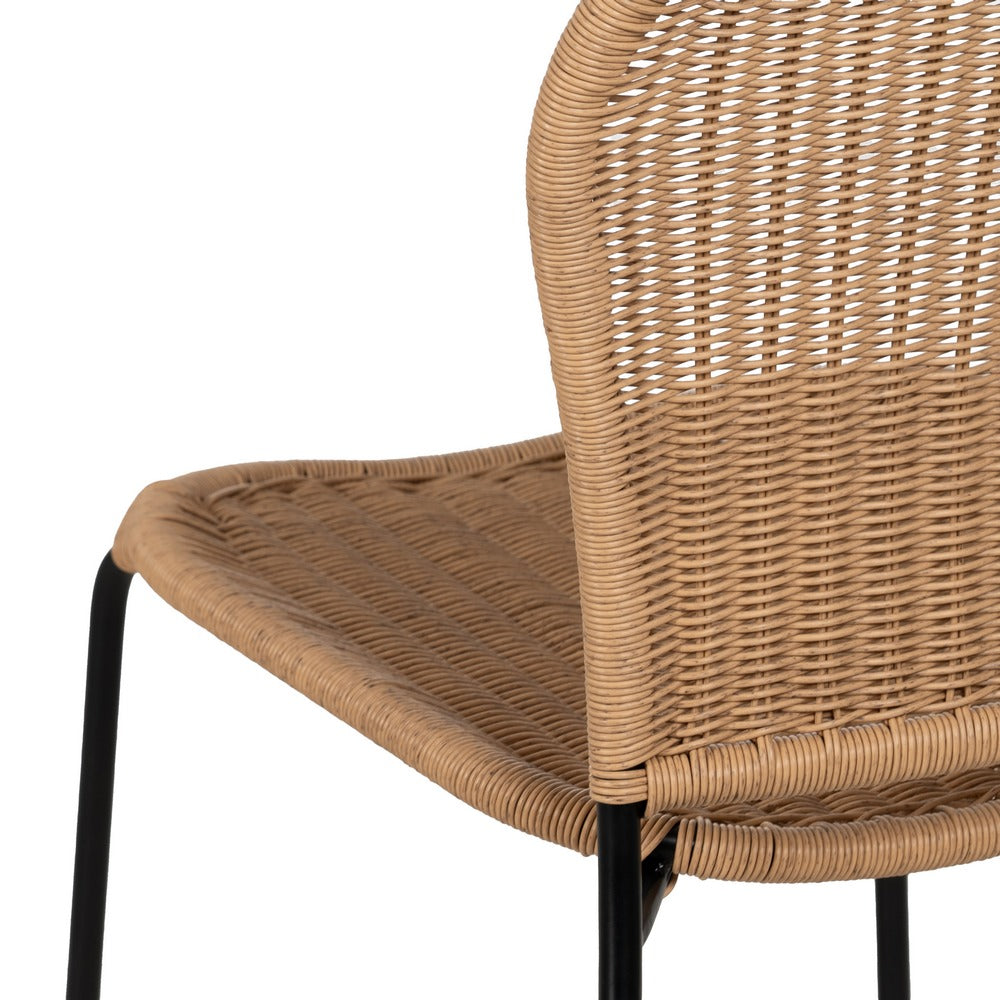 NATURAL CHAIR PE-STEEL LIVING ROOM 48 X 57 X 87 CM