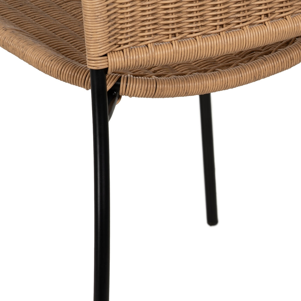 NATURAL CHAIR PE-STEEL LIVING ROOM 48 X 57 X 87 CM