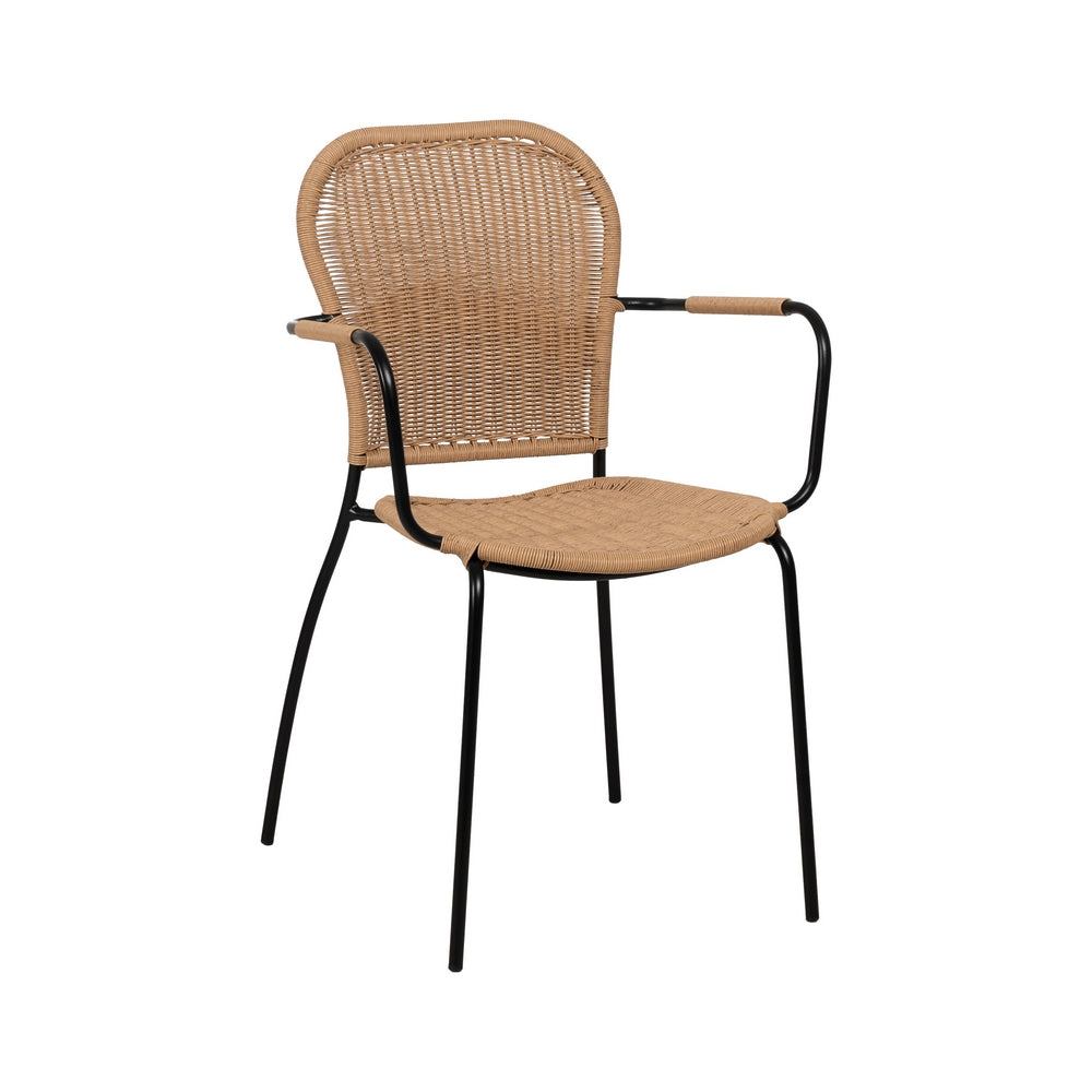 NATURAL CHAIR PE-STEEL LIVING ROOM 57 X 57 X 87 CM