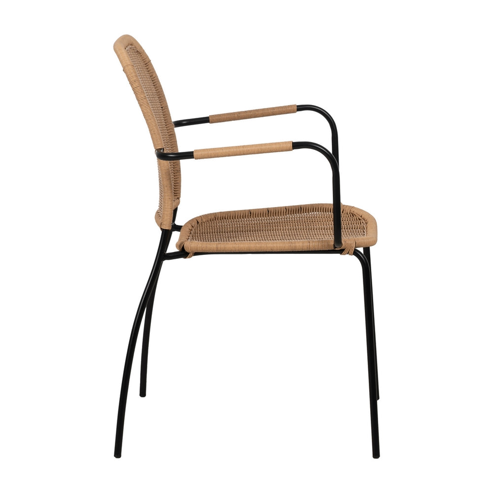 NATURAL CHAIR PE-STEEL LIVING ROOM 57 X 57 X 87 CM