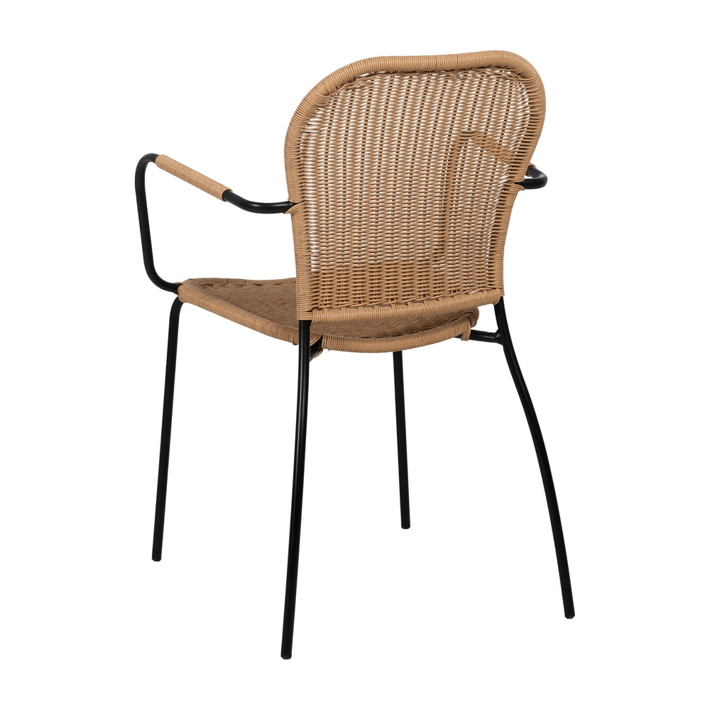 NATURAL CHAIR PE-STEEL LIVING ROOM 57 X 57 X 87 CM