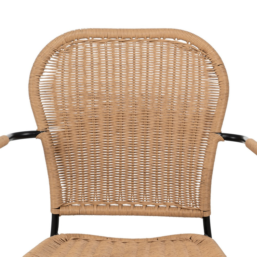 NATURAL CHAIR PE-STEEL LIVING ROOM 57 X 57 X 87 CM