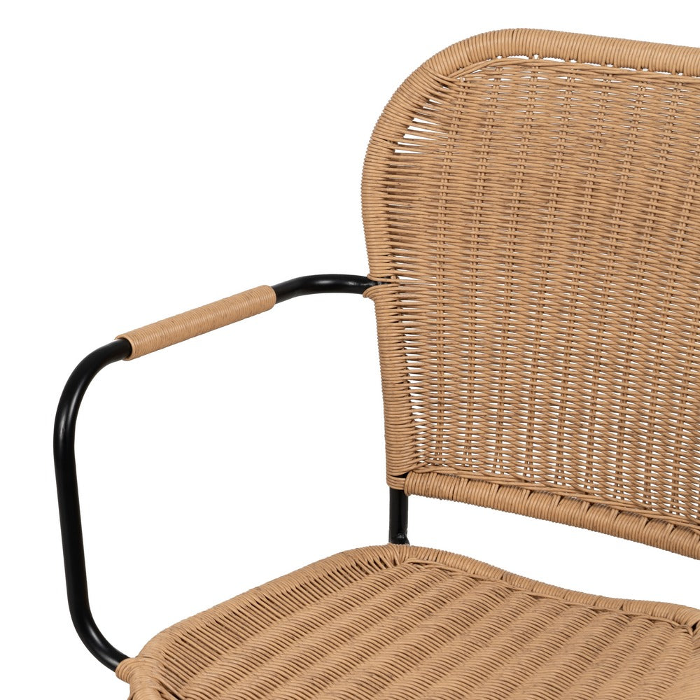 NATURAL CHAIR PE-STEEL LIVING ROOM 57 X 57 X 87 CM