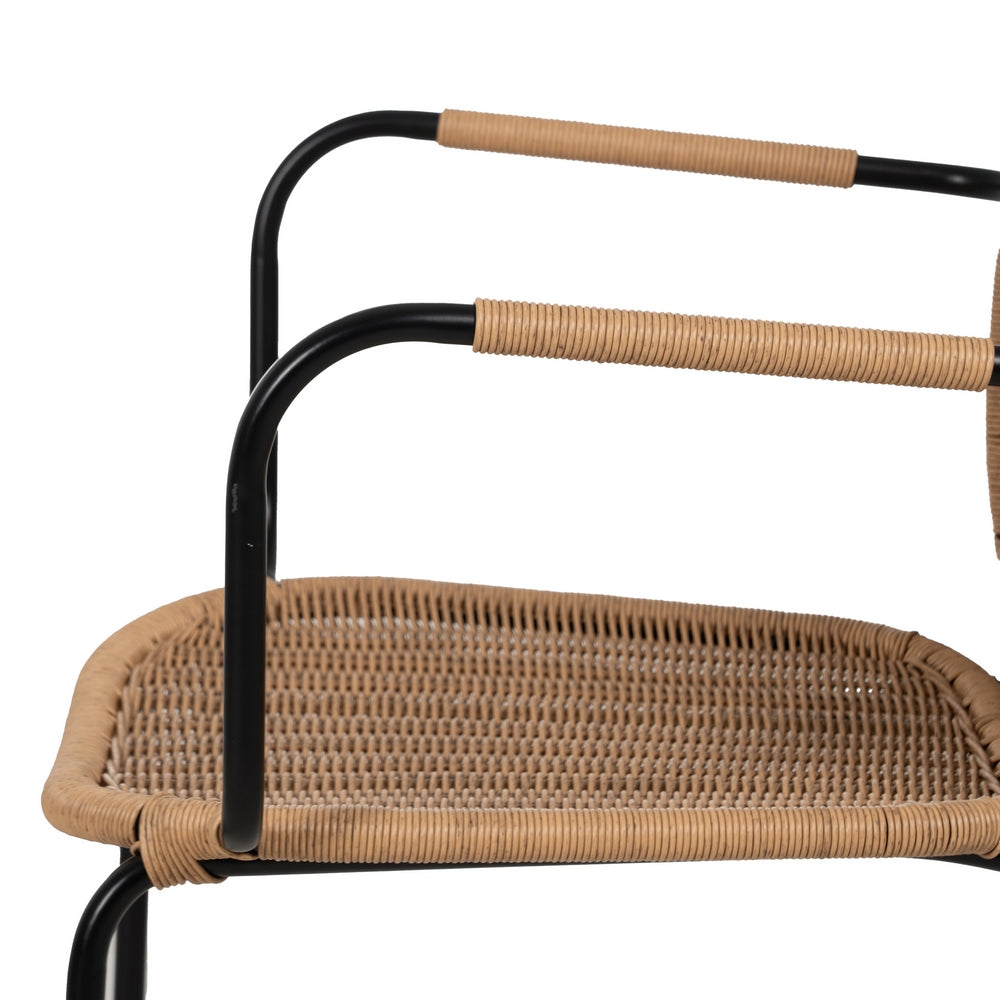 NATURAL CHAIR PE-STEEL LIVING ROOM 57 X 57 X 87 CM