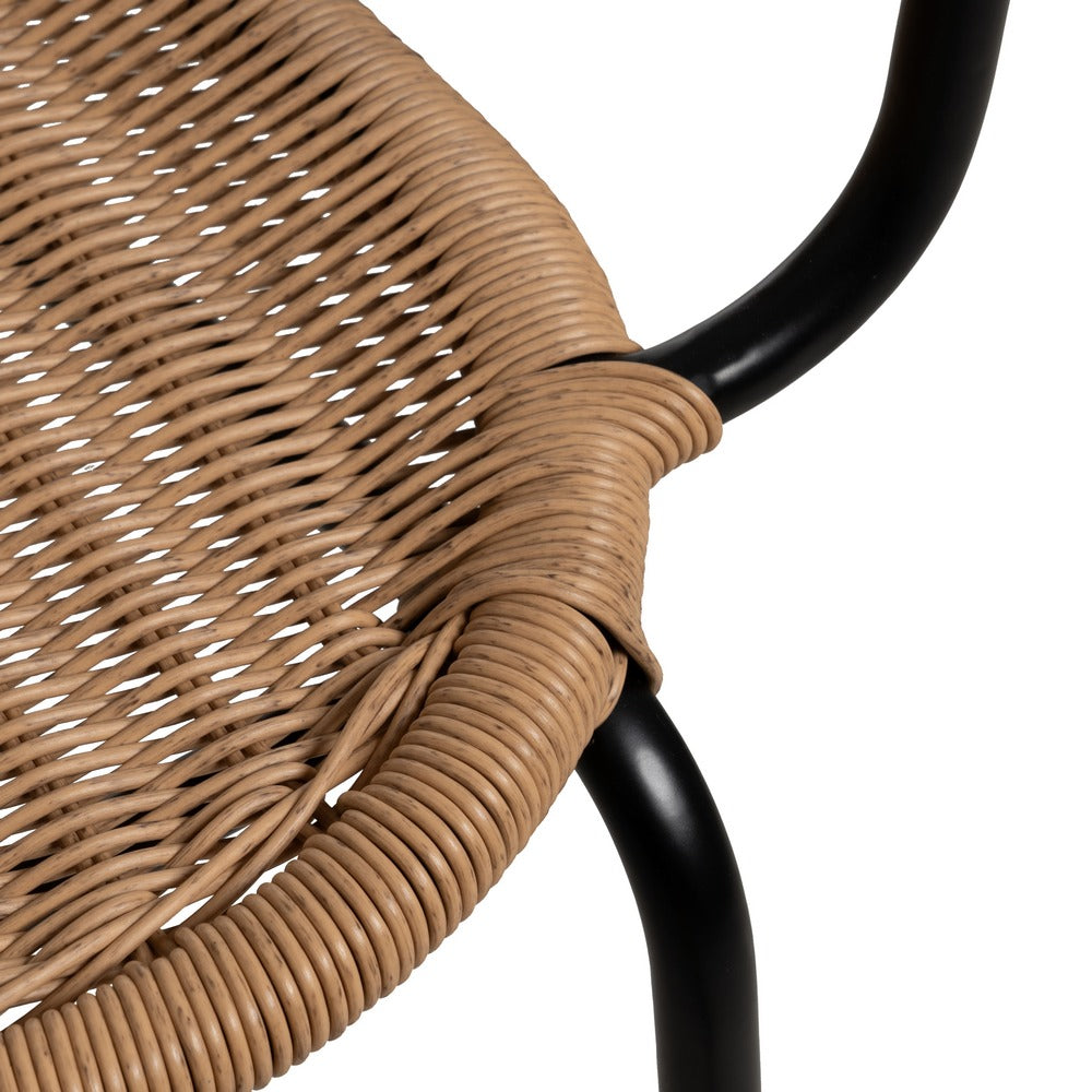 NATURAL CHAIR PE-STEEL LIVING ROOM 57 X 57 X 87 CM