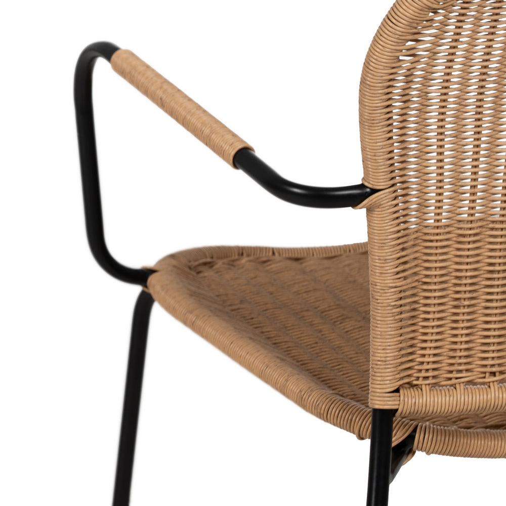NATURAL CHAIR PE-STEEL LIVING ROOM 57 X 57 X 87 CM