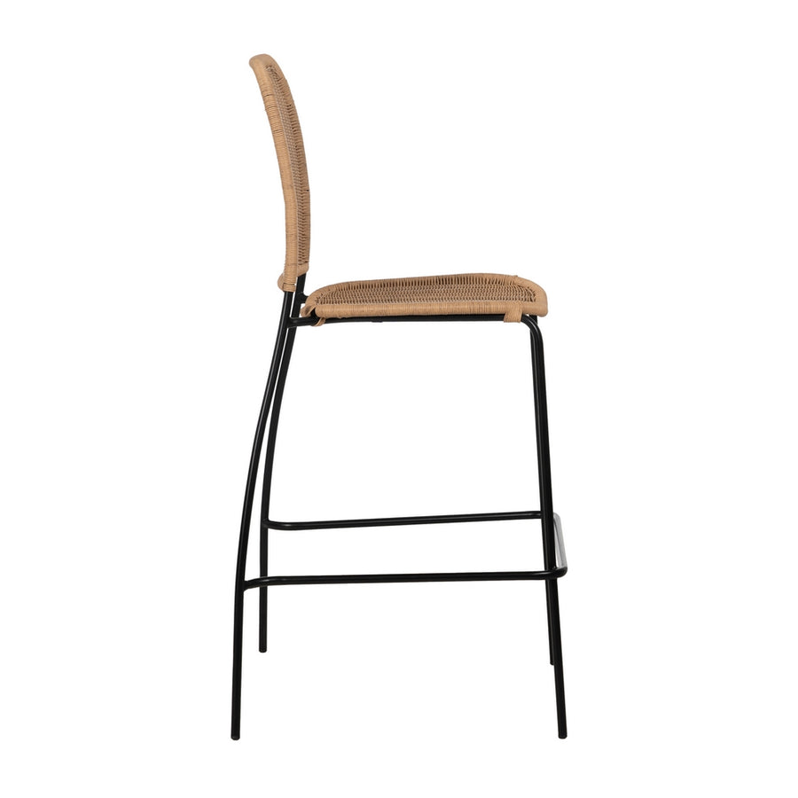 TABURETE NATURAL PE-ACERO SALÓN 59 X 59 X 116,50 CM