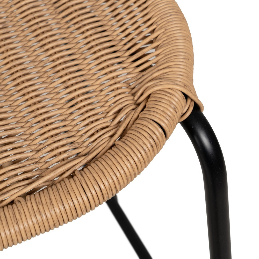 NATURAL STOOL PE-STEEL LIVING ROOM 59 X 59 X 116.50 CM