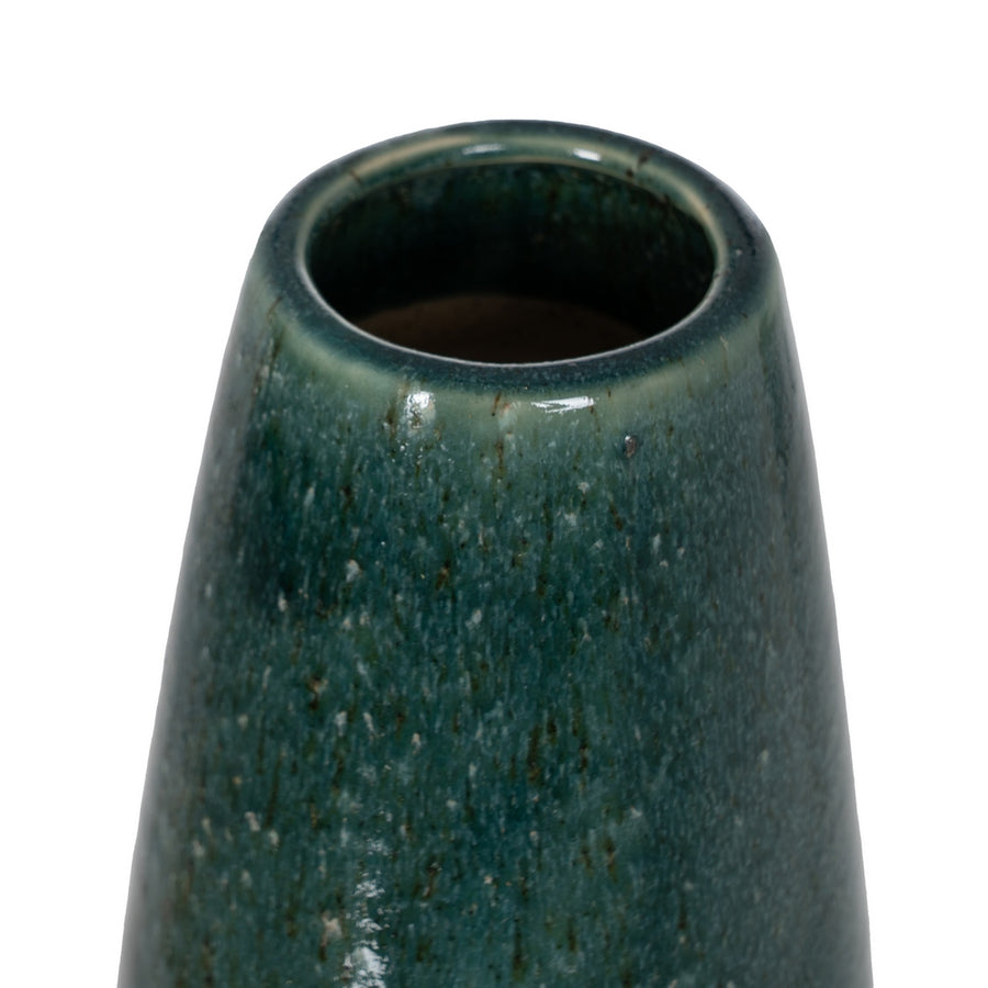 JARRÓN VERDE-BLANCO CERÁMICA 19,30 X 19,30 X 31,20 CM