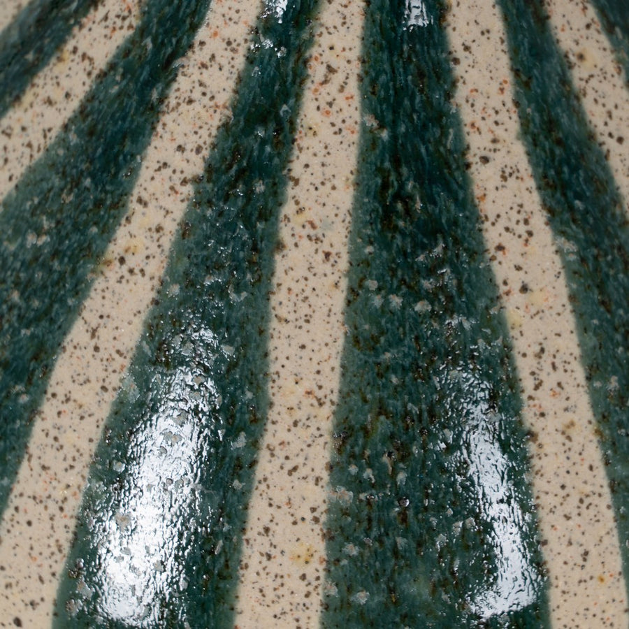 JARRÓN VERDE-BLANCO CERÁMICA 19,30 X 19,30 X 31,20 CM