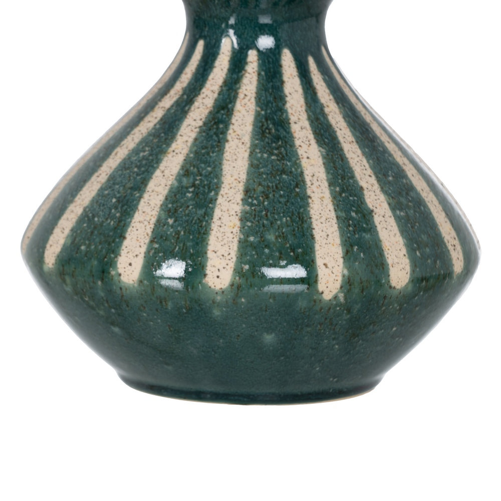 GREEN-WHITE CERAMIC VASE 19.30 X 19.30 X 31.20 CM