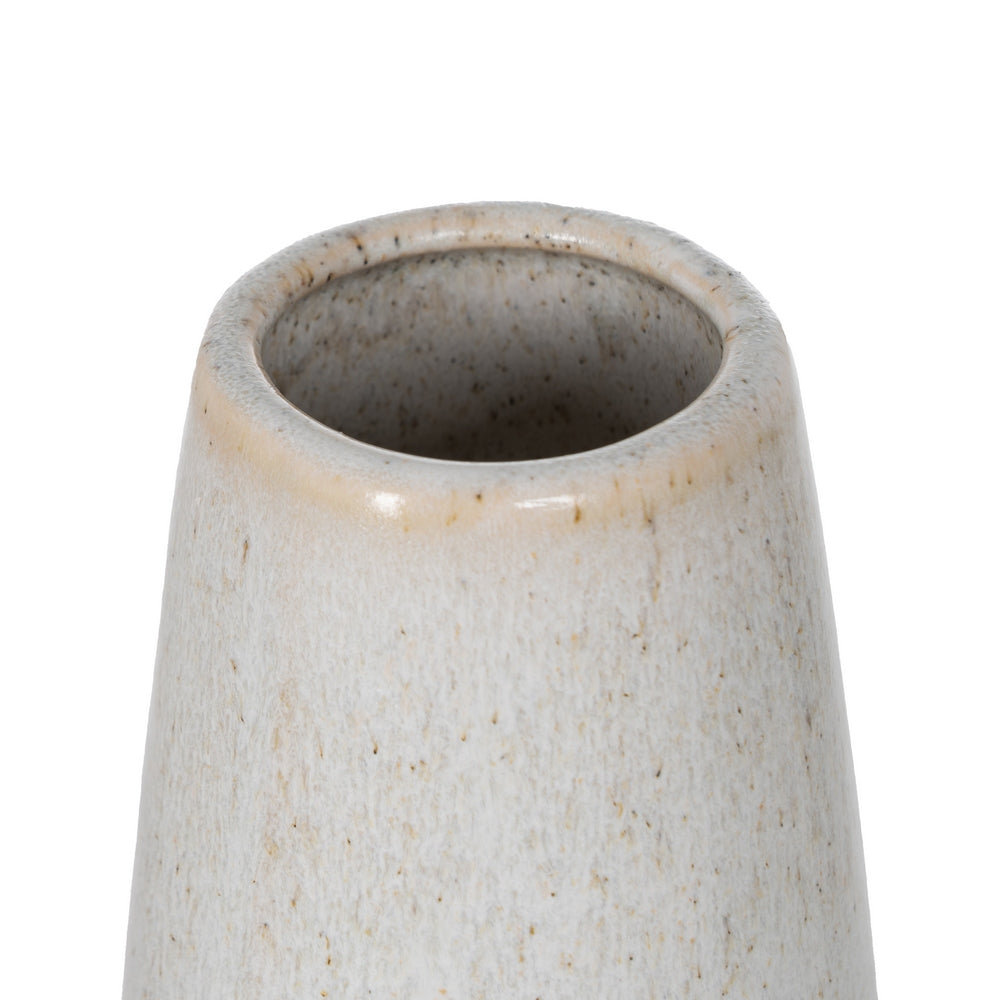 BEIGE CERAMIC VASE 21.80 X 21.80 X 40 CM