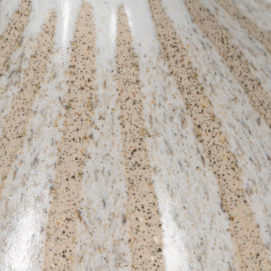 JARRÓN BEIGE CERÁMICA 21,80 X 21,80 X 40 CM