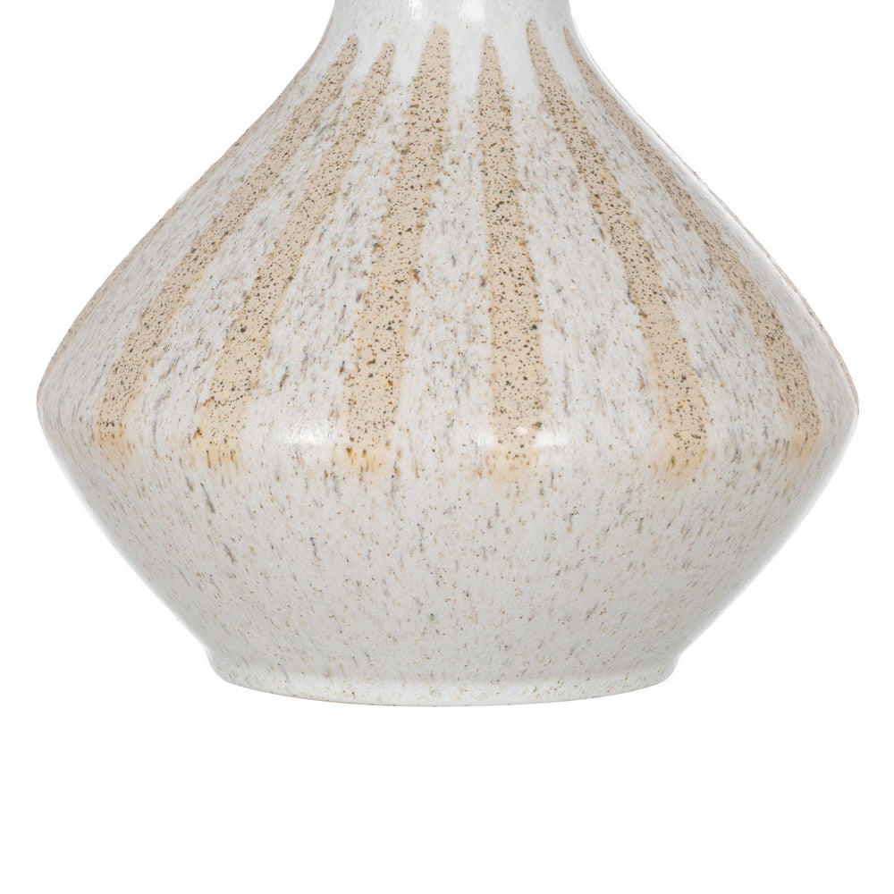 BEIGE CERAMIC VASE 21.80 X 21.80 X 40 CM