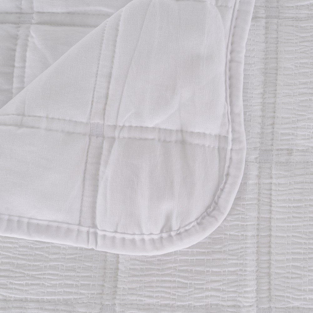 COLCHA BLANCO POLIESTER DORMITORIO 270 X 280 CM