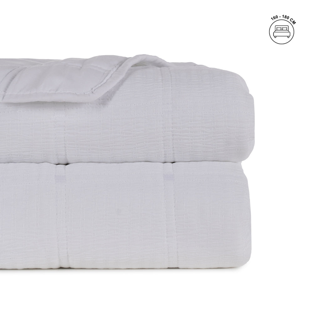 COLCHA BLANCO POLIESTER DORMITORIO 270 X 280 CM
