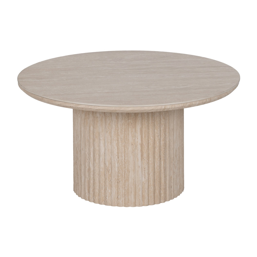 MESA CENTRO BEIGE PIEDRA MDF DECORACIÓN 70 X 70 X 38,50 CM