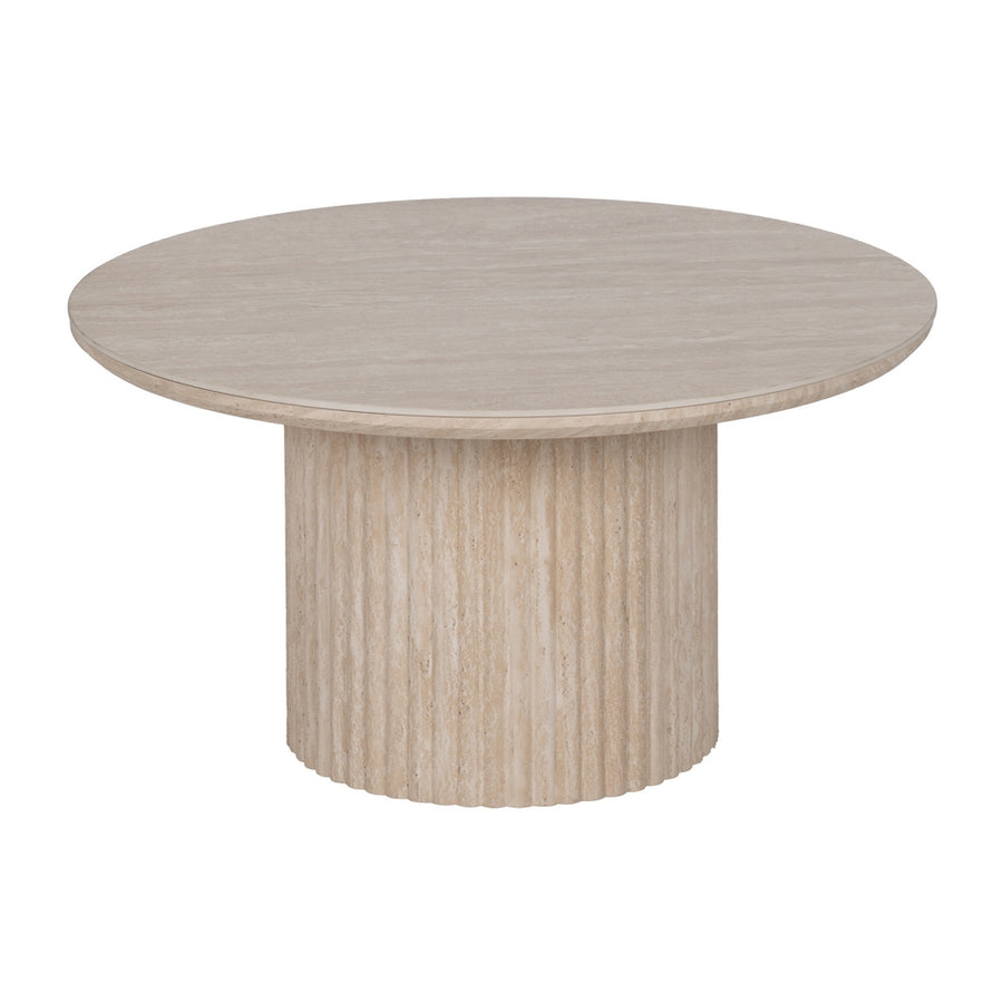 MESA CENTRO BEIGE PIEDRA MDF DECORACIÓN 70 X 70 X 38,50 CM