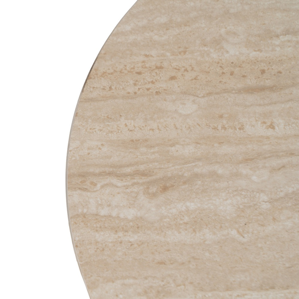 MESA CENTRO BEIGE PIEDRA MDF DECORACIÓN 70 X 70 X 38,50 CM