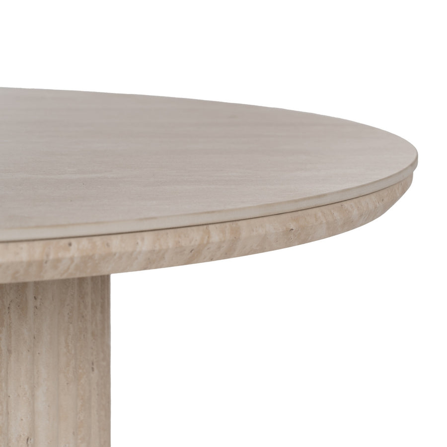 MESA CENTRO BEIGE PIEDRA MDF DECORACIÓN 70 X 70 X 38,50 CM