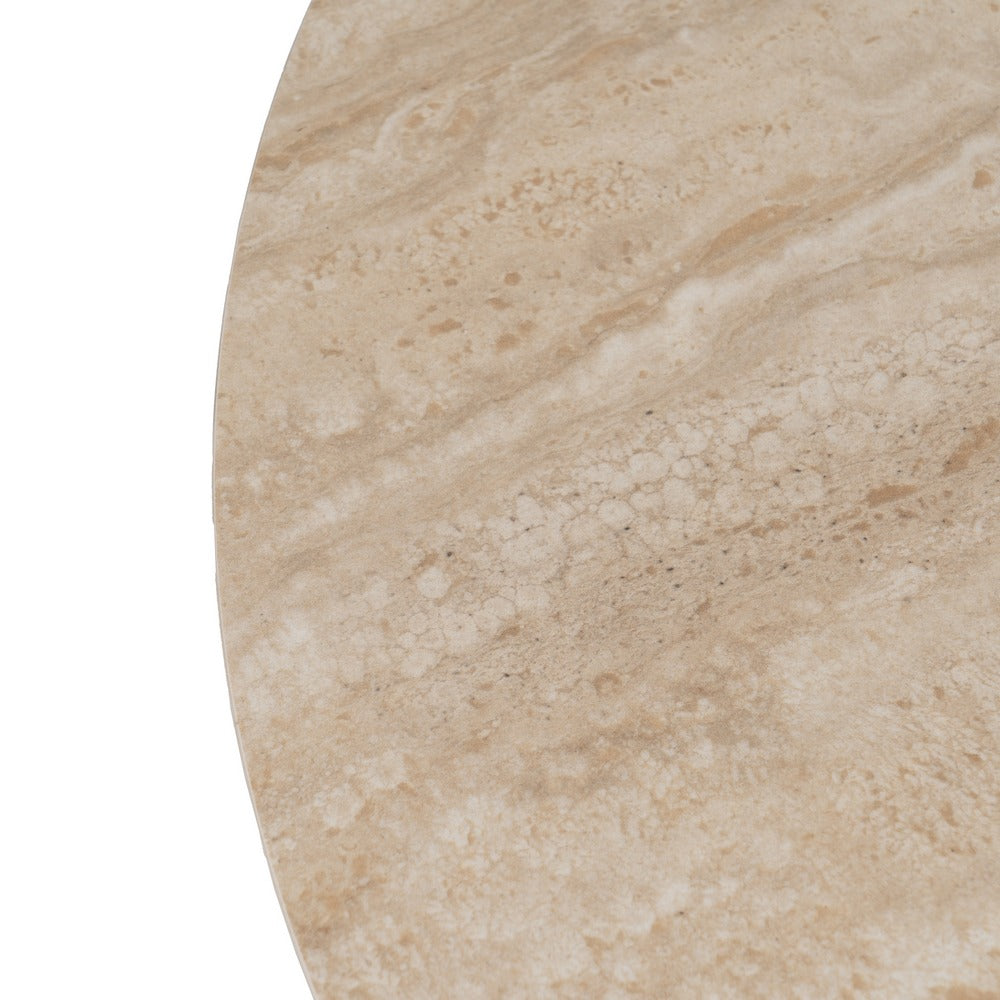 BEIGE STONE MDF COFFEE TABLE DECORATION 120 X 60 X 46 CM