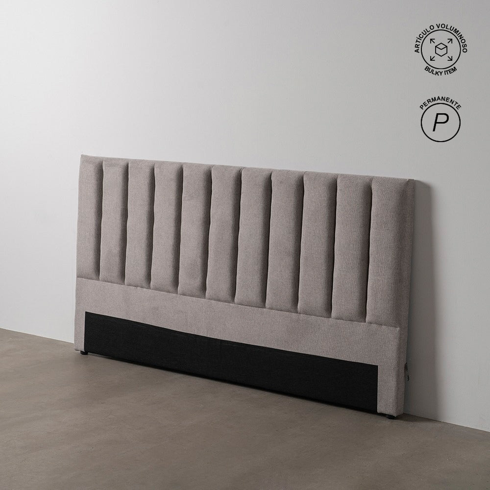 CABECERO GRIS TEJIDO DORMITORIO 190 X 8 X 100 CM