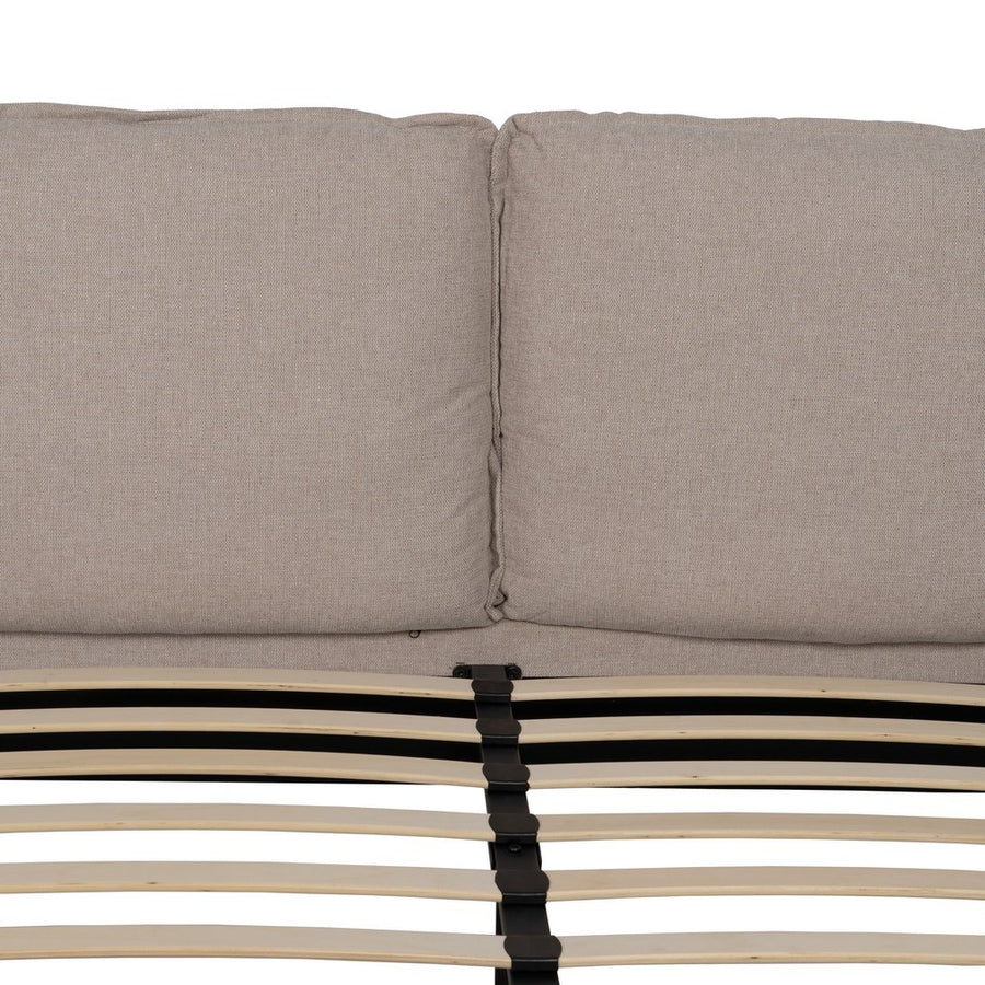 CAMA BEIGE TEJIDO DORMITORIO 163 X 215 X 93 CM