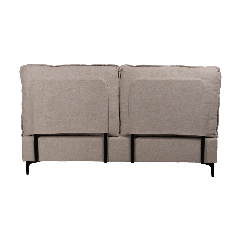 CAMA BEIGE TEJIDO DORMITORIO 163 X 215 X 93 CM