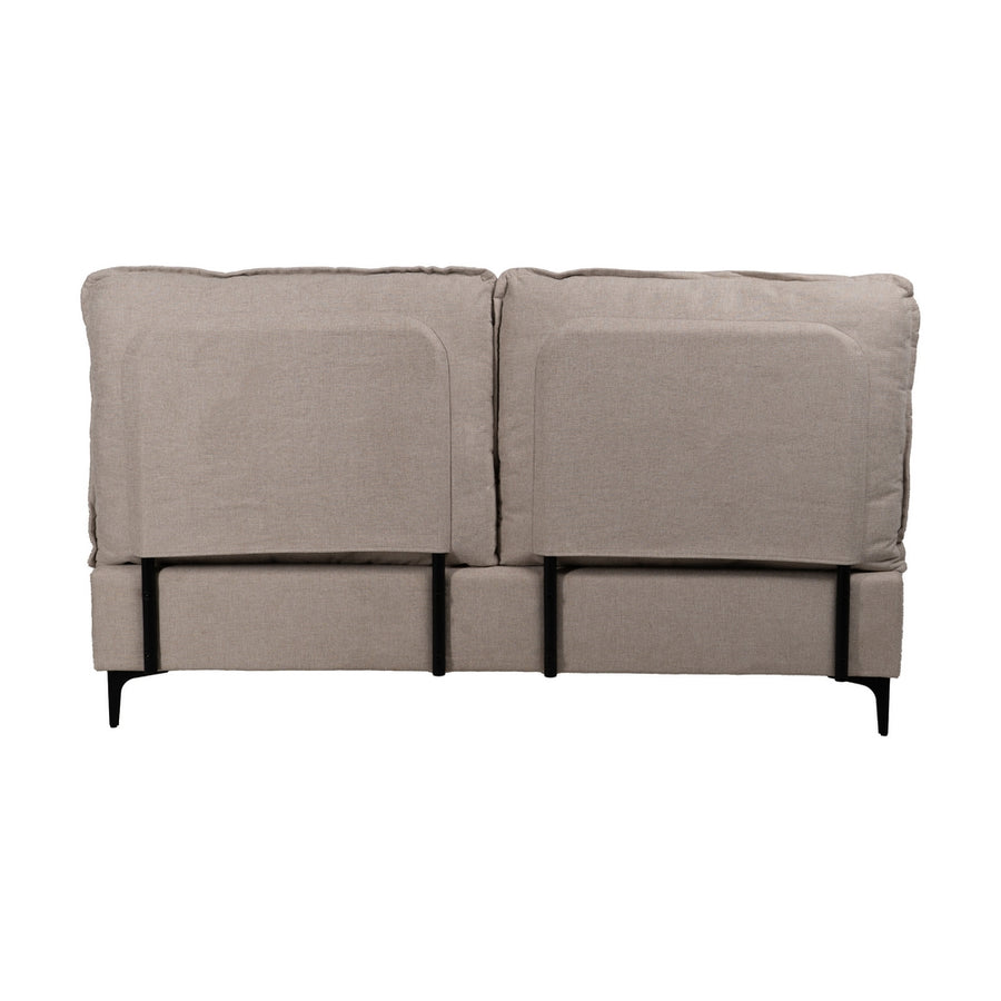 CAMA BEIGE TEJIDO DORMITORIO 163 X 215 X 93 CM