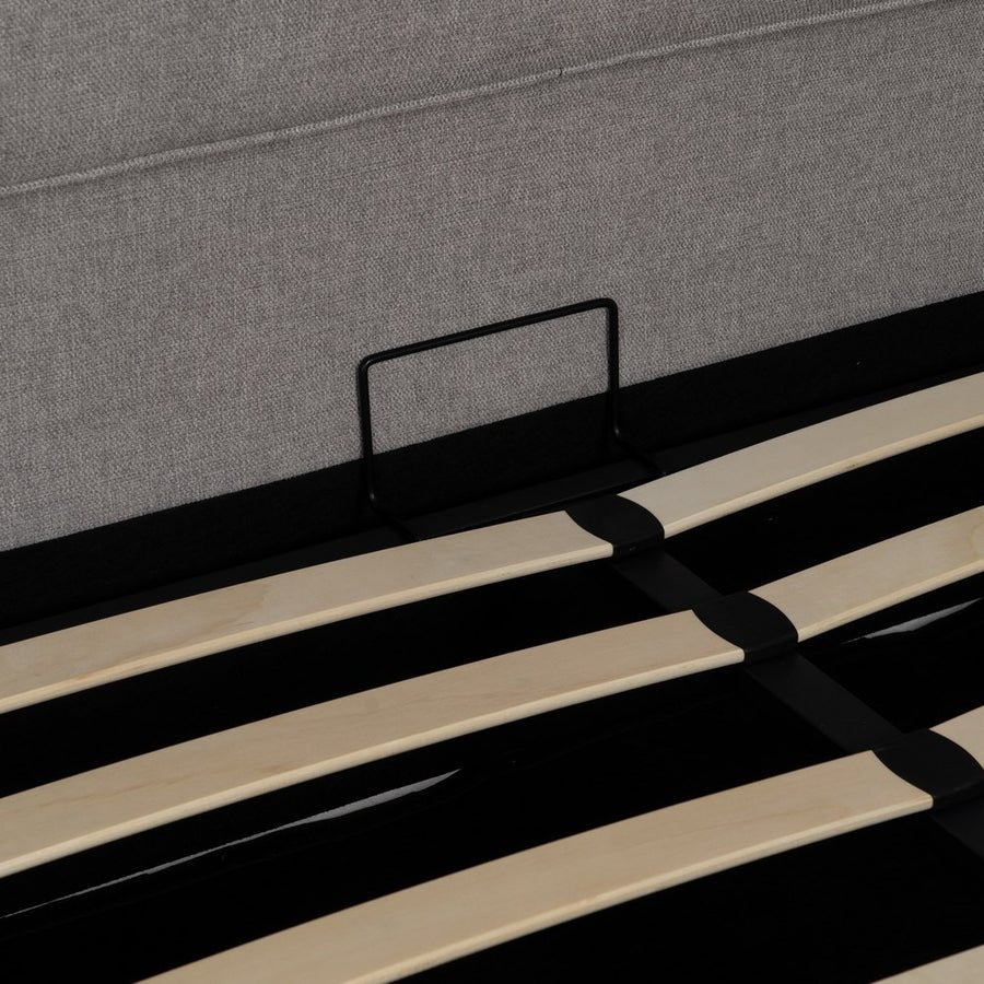 CAMA CANAPÉ GRIS TEJIDO DORMITORIO 164 X 214 X 110 CM