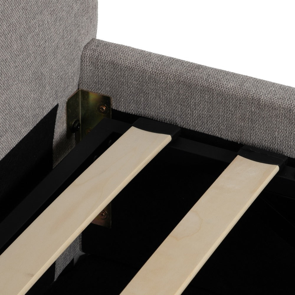 CAMA CANAPÉ GRIS TEJIDO DORMITORIO 164 X 214 X 110 CM