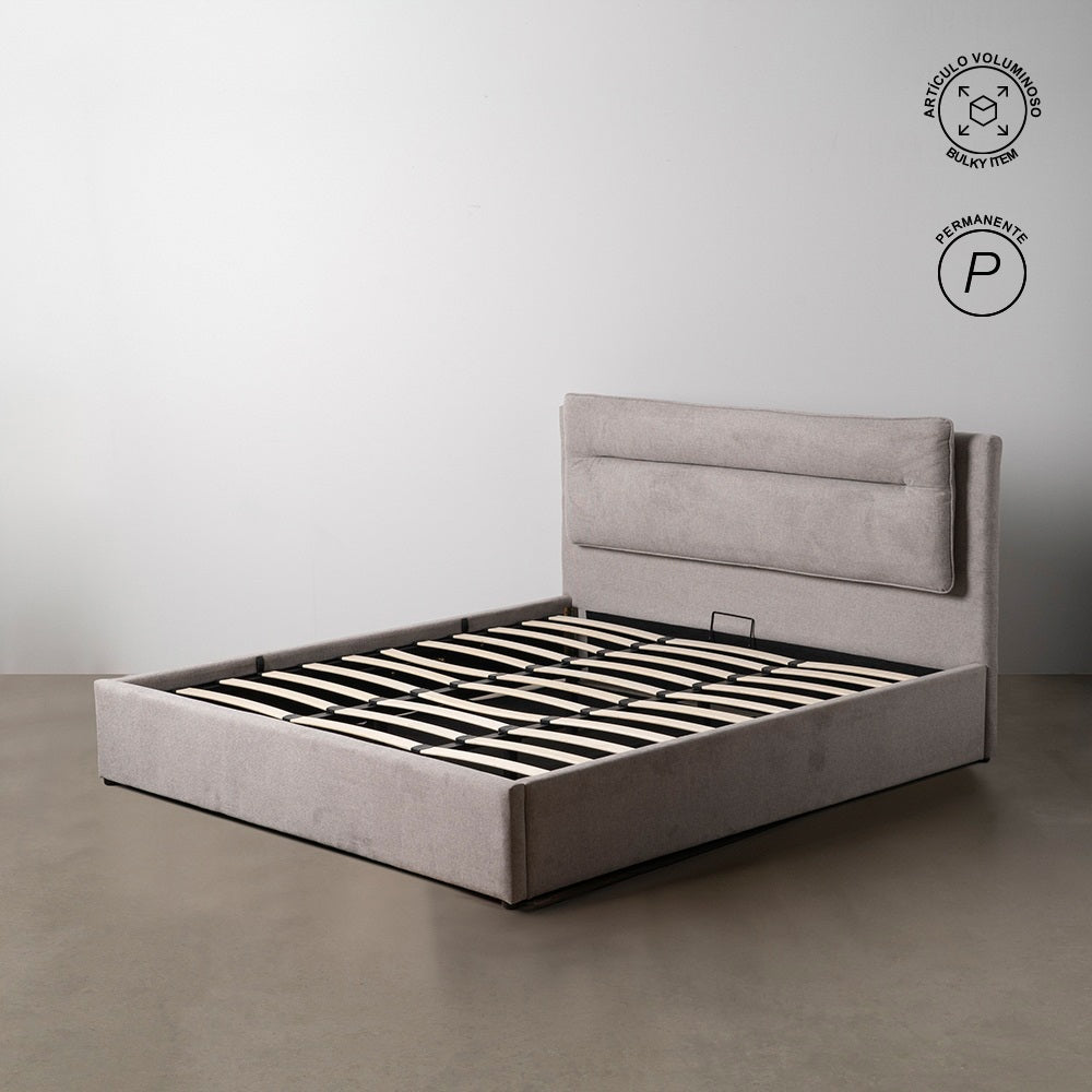 CAMA CANAP� GRIS TEJIDO DORMITORIO 191 X 212 X 113 CM