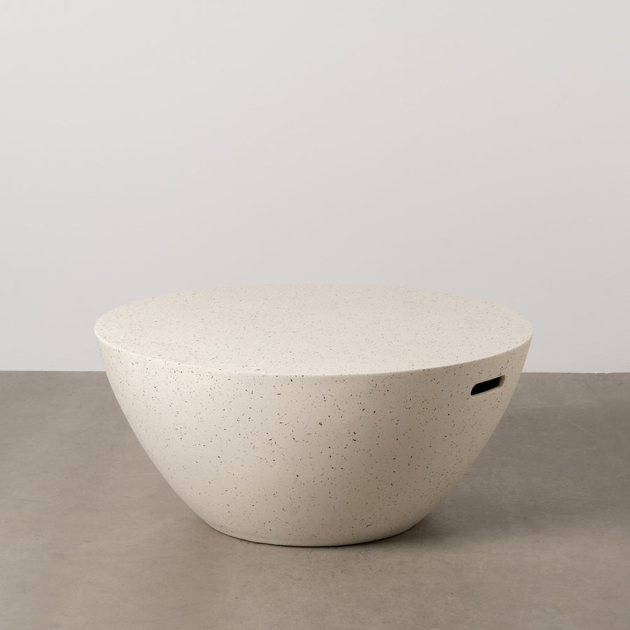 WHITE MAGNESIUM FIBER COFFEE TABLE 90 X 90 X 40 CM